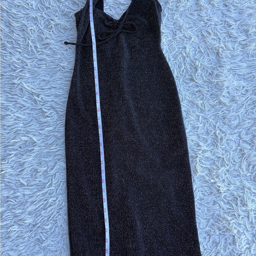 Bershka Shimmering Black One Shoulder Dress